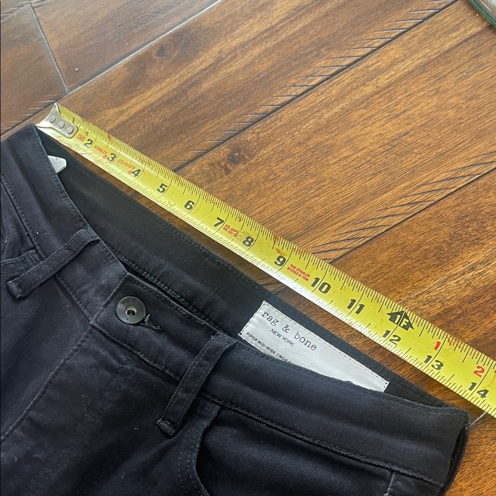 rag & bone Piper mid rise  Crop Bootcut Jeans Black size 28 - Picture 12 of 15